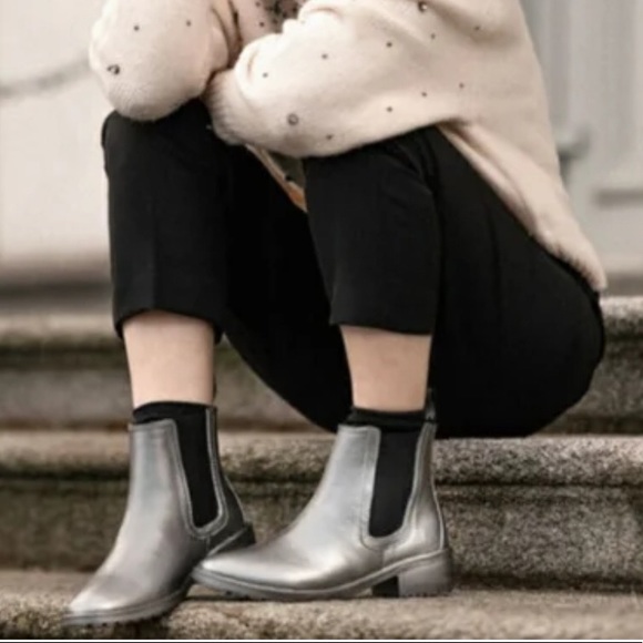 EMU Australia Ellin Waterproof Rainboot Silver Size 8 - Picture 2 of 11